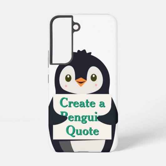 Create a Penguin Quote Samsung Galaxy Hoesje (Achterkant)