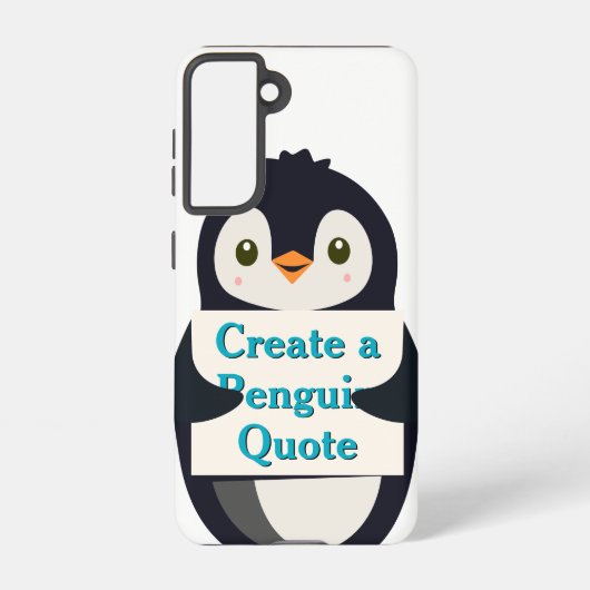 Create a Penguin Quote Samsung Galaxy Hoesje (Achterkant)