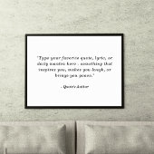 Create a Poster with Your Own | Favorite Quote