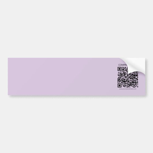 Create a QR Code | Pale Lavender Violet Bumpersticker (Voorkant)