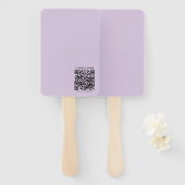 Create a QR Code | Pale Lavender Violet Handwaaier (Voorkant en achterkant)