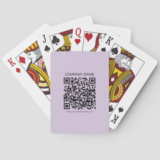 Create a QR Code | Pale Lavender Violet Pokerkaarten (Achterkant)