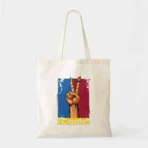 Create Art Hand Vredesteken Inspirerend Tote Bag