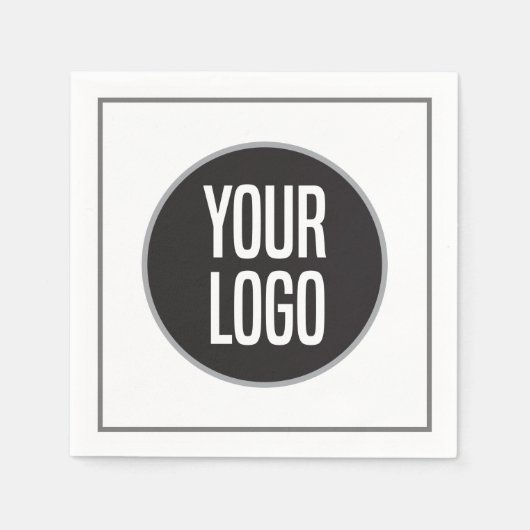 Create Business Logo Paper Cocktail Napkin Servet (Voorkant)
