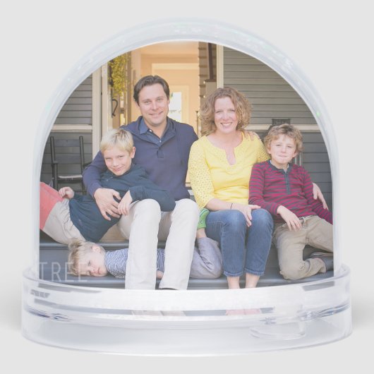 Create Custom Christmas Holidays Photo Snow Globe (Arrière)