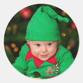 Create Custom Classic add your photo  Ronde Sticker