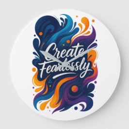 Create Fearlessly Wall Clock – Fearless Series Grote Klok