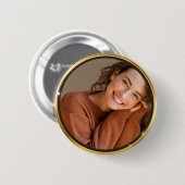 Create it yourself Gold Frame Photo Ronde Button 5,7 Cm (Voorkant /achterkant)