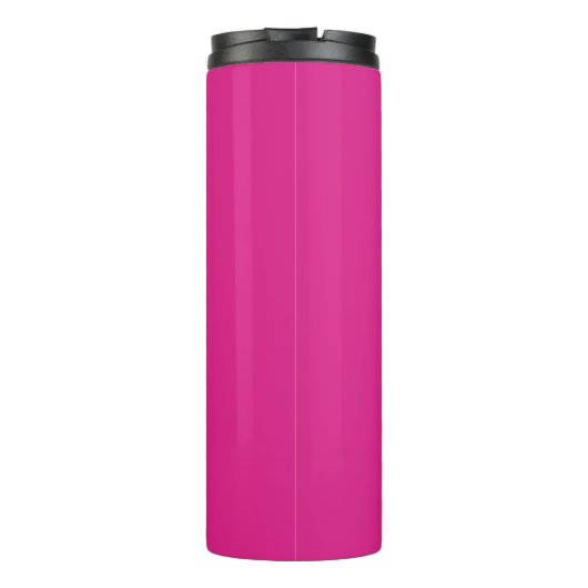 Create Own CERISE PINK Custom Text Personalized Thermosbeker (Achterkant)