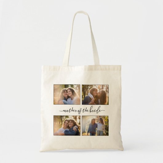 Create Personalized Photo Collage Mother of Bride Tote Bag (Voorkant)