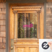 "Create" Raamsticker (Huis Deur)