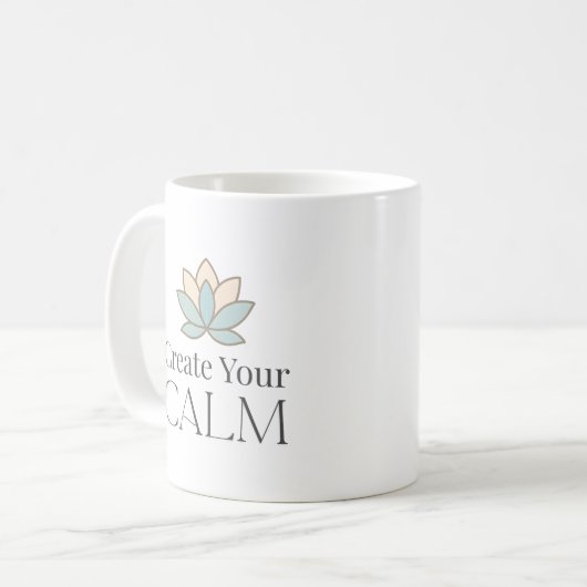 Create Your Calm Minimal Motivational Mug (Devant gauche)