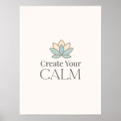 Create Your Calm Minimal Motivational Poster (Devant)
