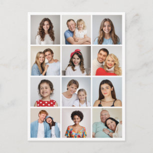 Create Your Own 12 Photo Collage Briefkaart