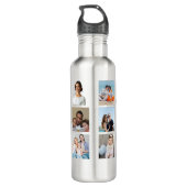 Create Your Own 15 Sqaure Photo Collage Waterfles (Achterkant)