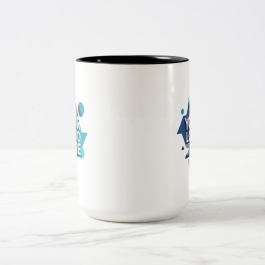 Create Your Own 15oz Two Tone Coffee Mug Tweekleurige Koffiemok (Center)