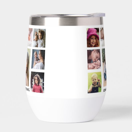 Create Your Own 18 Photo Collage Family Quote Name (Gauche)