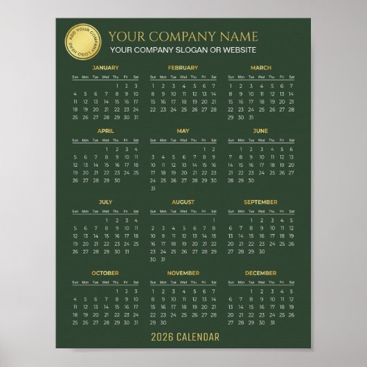 Create Your Own 2026 Company Calendar | Poster (Voorkant)