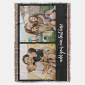 Create Your Own 2 Photo With Text Deken (Voorkant Verticaal)