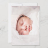 Create Your Own 3 Collage Multi Photo Baby New Bedankkaart (Achterkant)