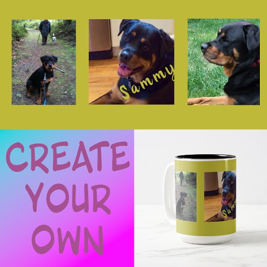 Create Your Own 3-Photo Gift Coffee Mug