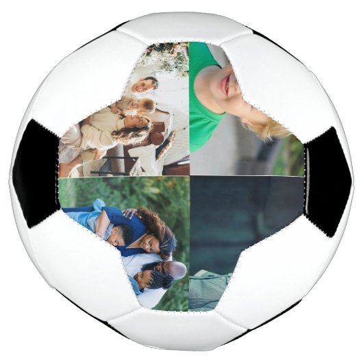 Create Your Own 4 Photo Collage Voetbal (Gedraaid)