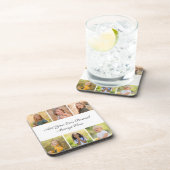 Create Your Own 6 Photo Collage Add Your Greeting Bier Onderzetter (Rechterzijde)
