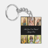 Create Your Own 6 Photo Collage Add Your Greeting Sleutelhanger (Voorkant Links)