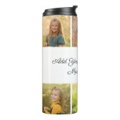 Create Your Own 6 Photo Collage Add Your Greeting Thermosbeker (Gedraaid links)