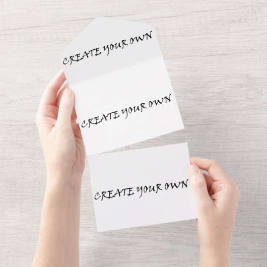 Create your own all in one uitnodiging (Afscheurbaar)