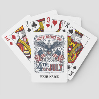 Create Your Own American Independence Day Sketched Pokerkaarten