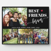 Create your own best friends 4 photo collage black fotoplaat (Voorkant)