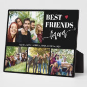 Create your own best friends 4 photo collage black fotoplaat (Zijkant)