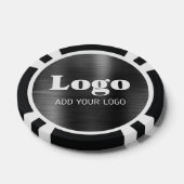 Create Your Own Black Business Logo Casino Poker Chips (Enkel)