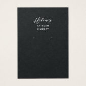 Create your own Black Jewelry Earring Display Card (Devant)