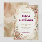 Create Your Own Bohemian Wedding Invitations (Devant / Derrière)