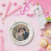 Create your own bride and groom photo wedding papieren bordje (Feest)