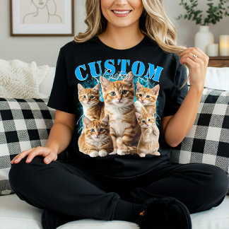 create your own cat or any pets 90s bootleg  t-shirt