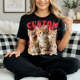 create your own cat or any pets 90s bootleg  t-shirt