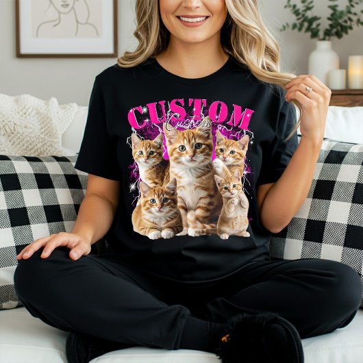 create your own cat or any pets 90s bootleg  t-shirt