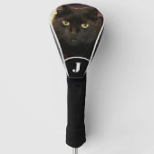 Create Your Own Cat photo template custom black Golfheadcover (Voorkant)
