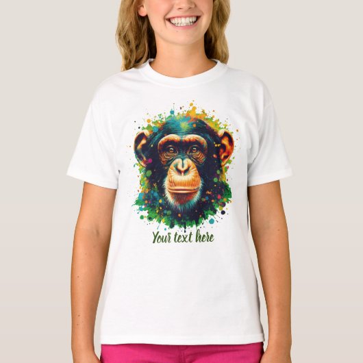 Create your own chimpanzee t-shirt (Voorkant)