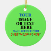 Create Your Own Christmas Gift: Personalized Keramisch Ornament (Voorkant)