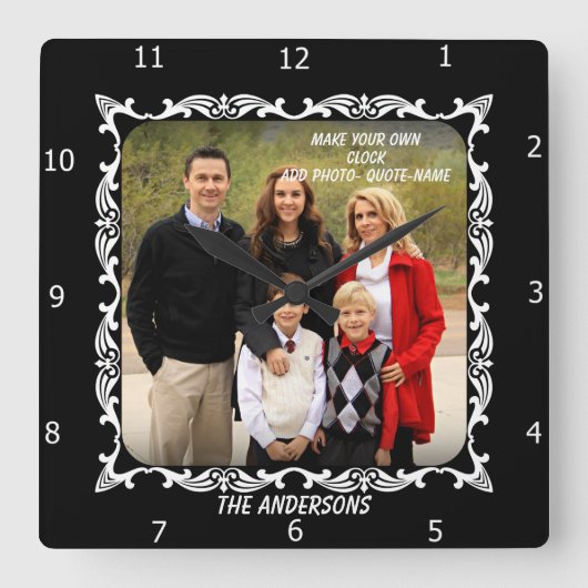 CREATE YOUR OWN CLOCK VIERKANTE KLOK (Voorkant)