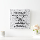 CREATE YOUR OWN CLOCK VIERKANTE KLOK (Huis)