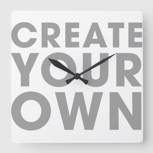 Create Your Own Clock Vierkante Klok (Voorkant)