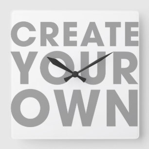Create Your Own Clock Vierkante Klok