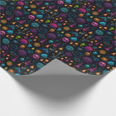 Create Your Own Colorful Symbols & Skulls Black Cadeaupapier (Hoek)