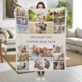 Create Your Own Custom 16 Photo Collage Fleece Deken