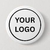 Create Your Own Custom Business Logo 3 Inch Button (Voorkant)